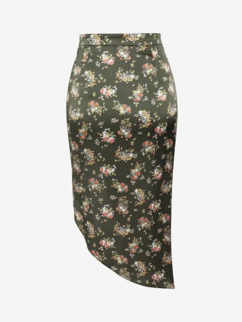 Asymmetrical Midi Skirt And Corset Top Set