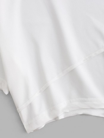 Asymmetrical Short Sleeve Slim Tee