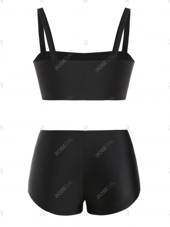 Basic Bra And Boyshorts Bikini Set