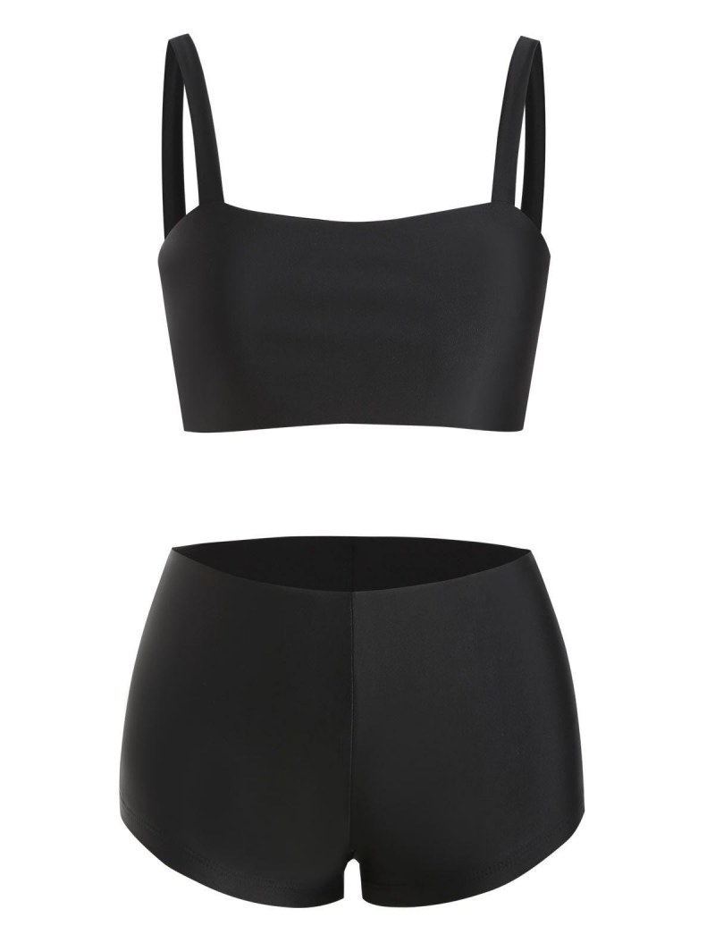 Basic Bra And Boyshorts Bikini Set
