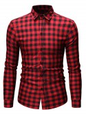 Button Up Plaid Printed Casual Shirt