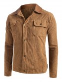 Button Up Ribbed Corduroy Jacket