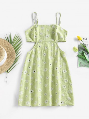 Cami Daisy Floral Cut Out Mini Dress