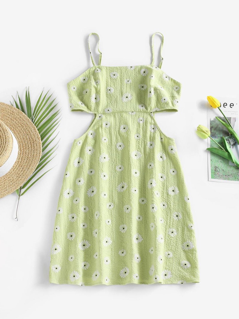 Cami Daisy Floral Cut Out Mini Dress