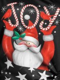 Christmas Santa Claus Print Cinched T Shirt And Racerback Tank Top