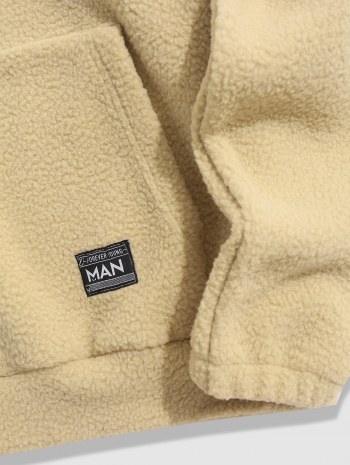 Colorblock Polar Faux Fur Fleece Hoodie