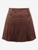 Corduroy Preppy Mini Pleated Skirt