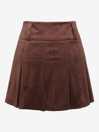 Corduroy Preppy Mini Pleated Skirt