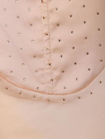 Criss Cross Halter Rhinestones Ruched Corset-style Dress