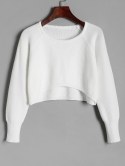 Cropped Raglan Sleeve Sweater