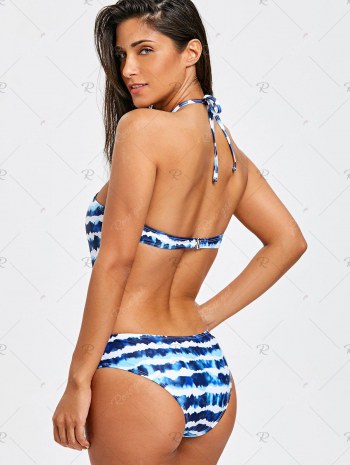 Crossover Tie Dye One Piece Swimwear