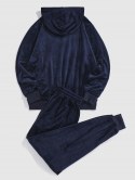 Dreamer Embroidered Velour Hoodie And Jogger Pants Set