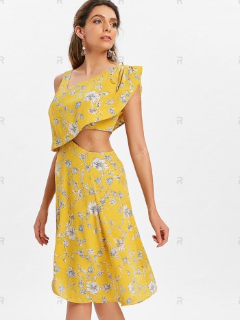 Floral Sleeveless Swing Dress