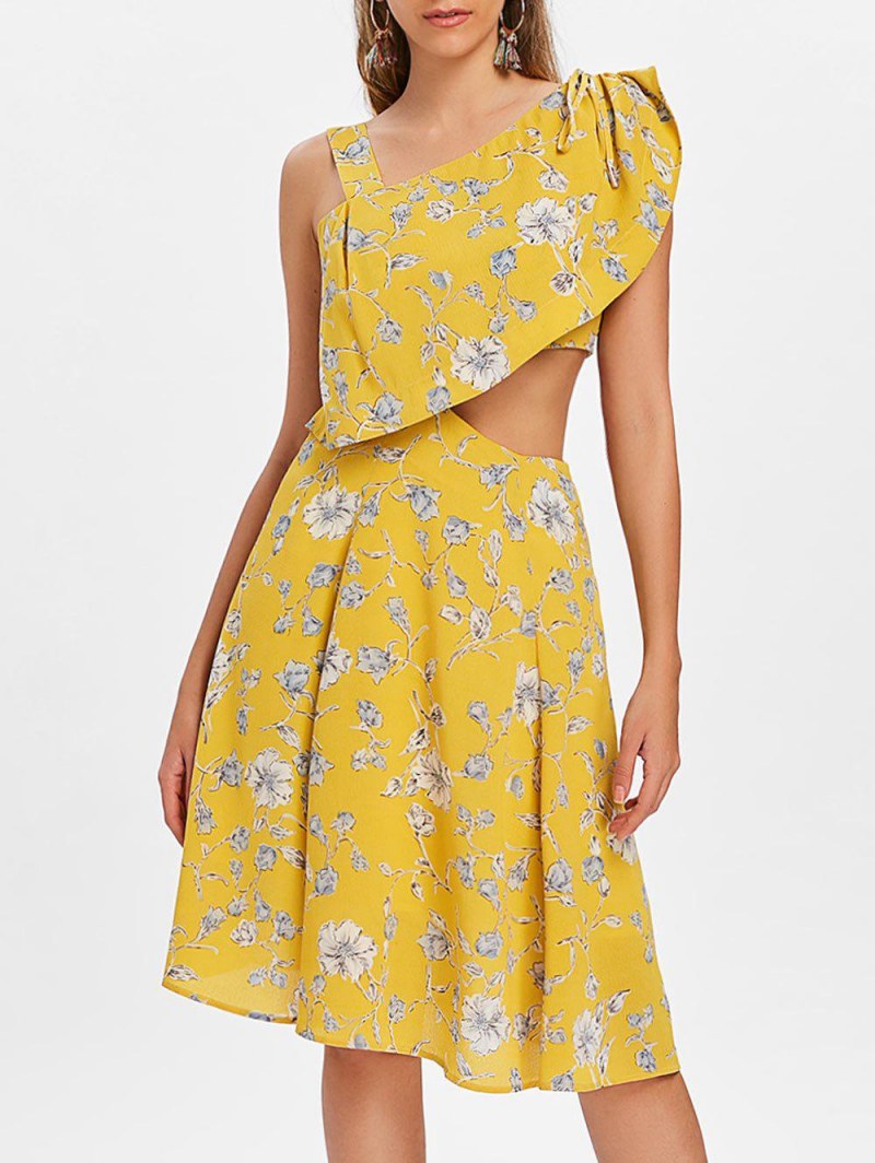 Floral Sleeveless Swing Dress