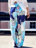 Floral Wide Leg Boho Palazzo Pants