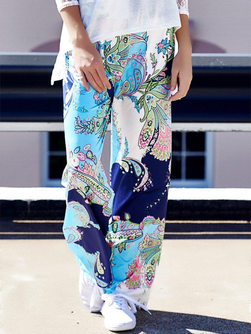 Floral Wide Leg Boho Palazzo Pants