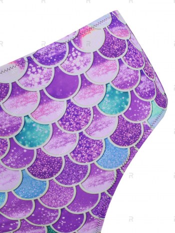 Halter Scale Print Mermaid Push Up Bikini Swimwear