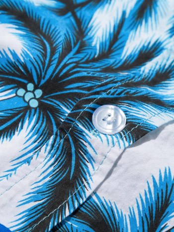 Hawaiian Palm Tree Vacation Summer Short Sleeve Shirt