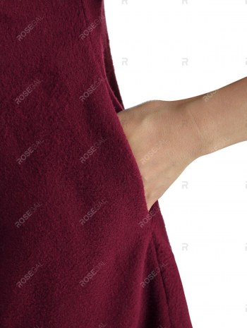 Hooded Double Breasted Wool Coat