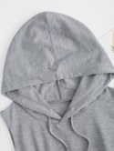 Hooded Drawstring Tank Mini Dress