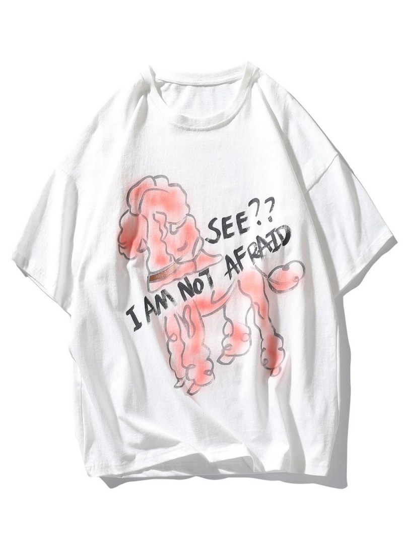 I Am Not Afraid Graphic Drop Shoulder T Shirt