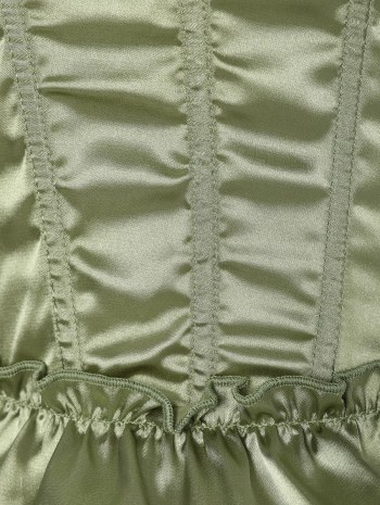 Lace Up Ruffle Hem Sleeveless Corset top