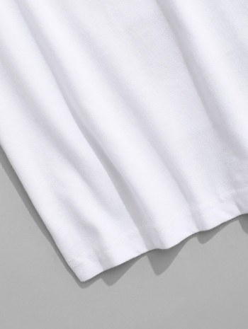 Letter Checkerboard Graphic Print Short Sleeve T Shirt