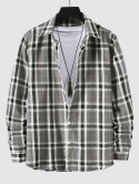 Long Sleeve Plaid Casual Shirt