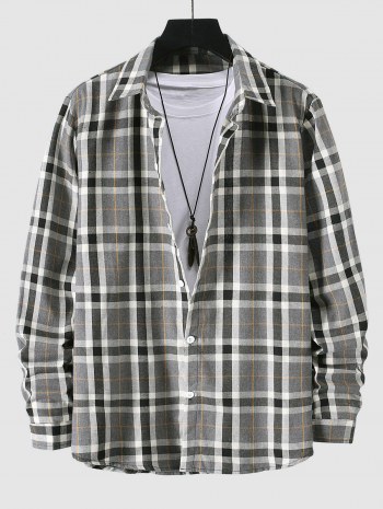 Long Sleeve Plaid Casual Shirt