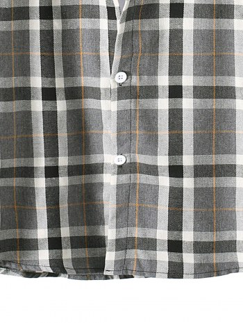 Long Sleeve Plaid Casual Shirt