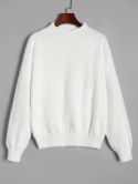 Mock Neck Fuzzy Sweater