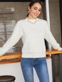 Mock Neck Fuzzy Sweater