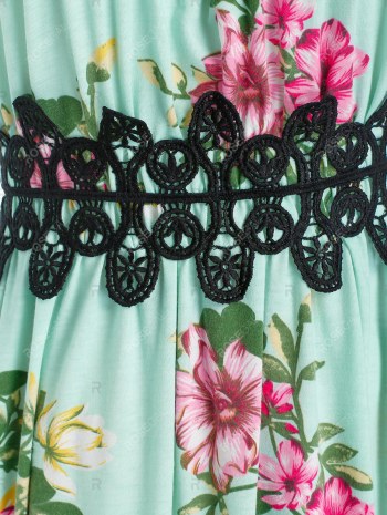 Off The Shoulder Floral Print High Low Dress