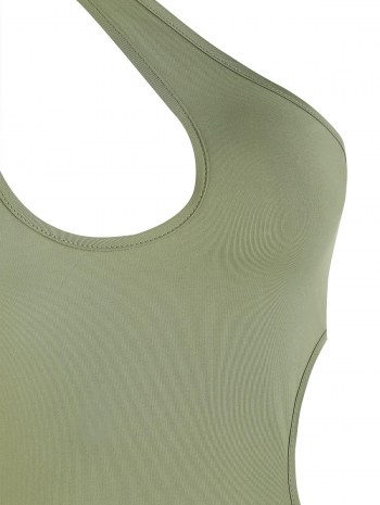 One Shoulder Cutout Ruched Slinky Mini Dress