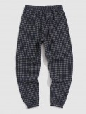 Plaid Pattern Casual Pants