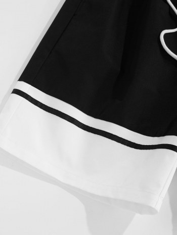 Plaster Statue Renaissance Cotton T-shirt With Two Tone Shorts Two Piece Set