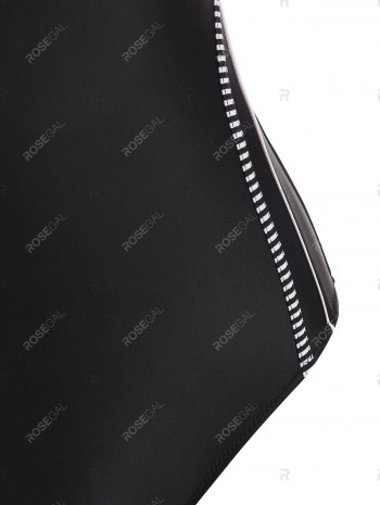 Racerback Striped Cutout One-piece Swimsuit