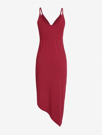 Ruched Draped Cami Asymmetrical Dress
