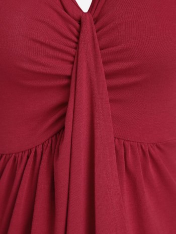Ruched Draped Cami Asymmetrical Dress