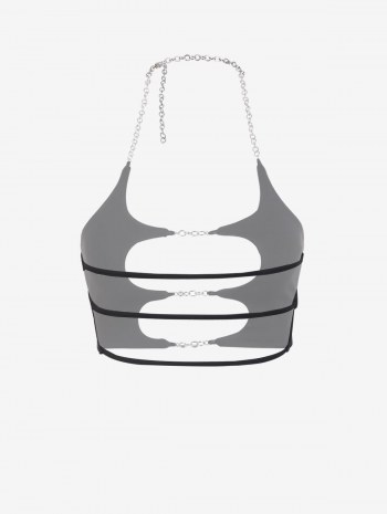 Sexy Halter Cutout Chains Tank Top