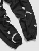 Smile Print Jogger Graphic Sweatpants