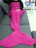 Soft Knitting Fish Scales Design Mermaid Tail Style Blanket