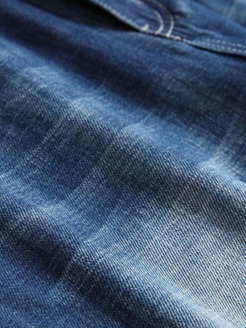 Solid Color Zip Fly Denim Shorts