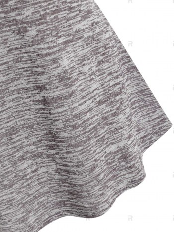 Space Dye Print Curved Hem Tank Top