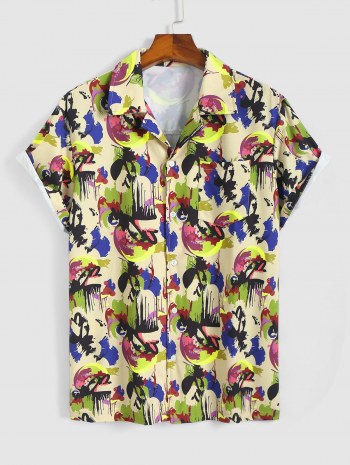 Splash Paint Printed Vacation Shirt