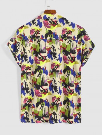Splash Paint Printed Vacation Shirt