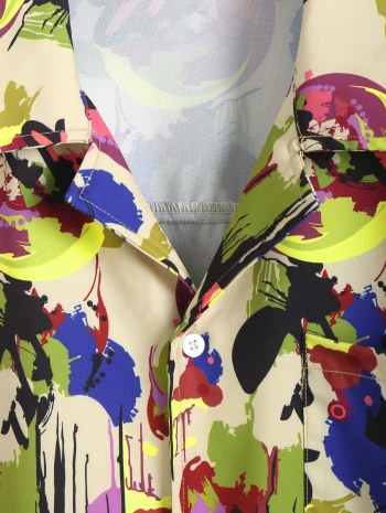 Splash Paint Printed Vacation Shirt