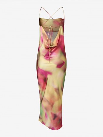 Tie Dye Criss Cross Midi Dress