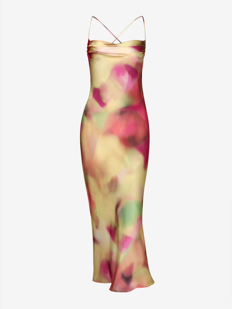 Tie Dye Criss Cross Midi Dress