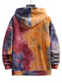 Tie Dye Drop Shoulder Hooded Jacket
